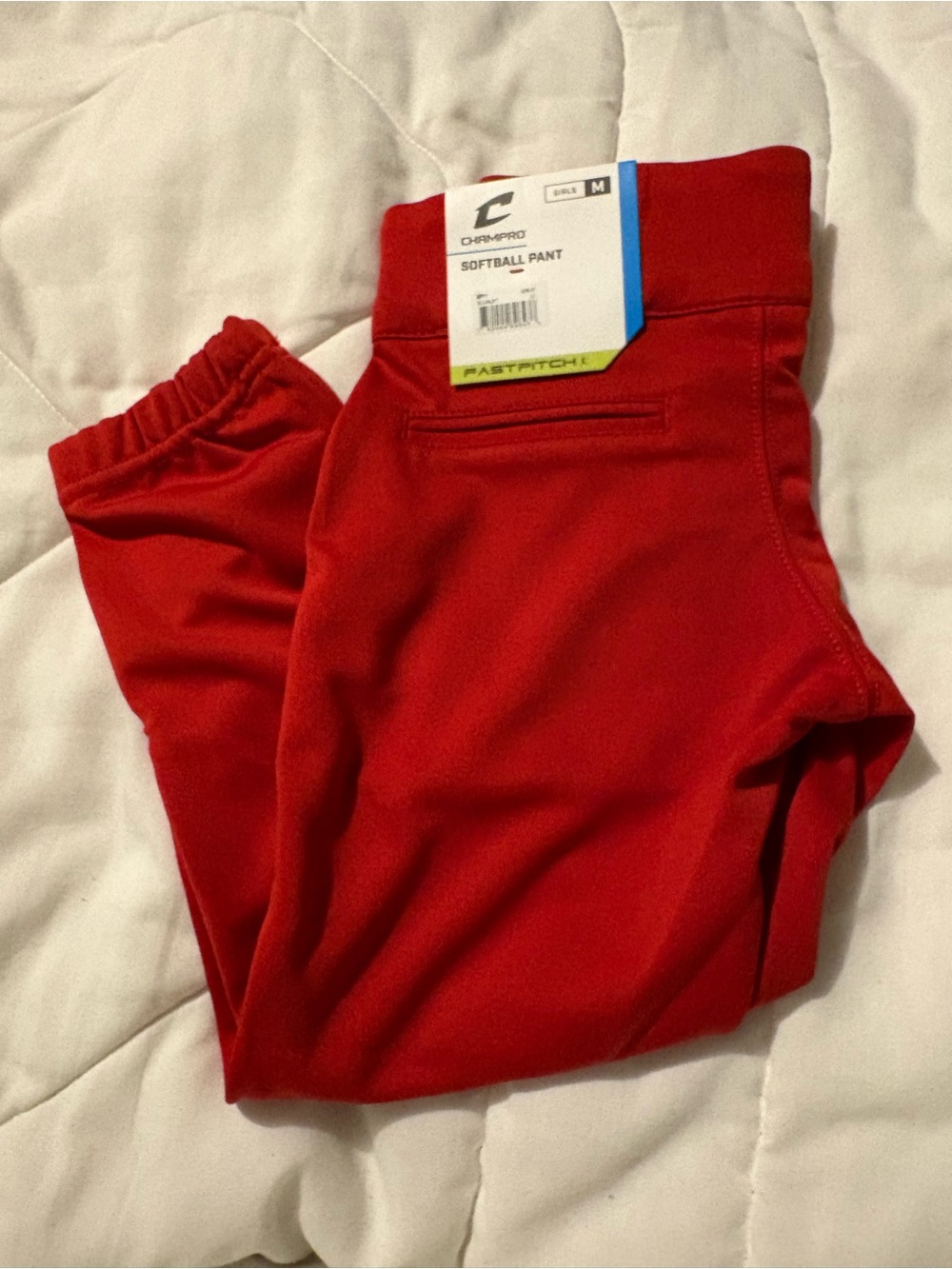 Champro Kids' Red Softball Joggers - Elastic Waist Performance Pants